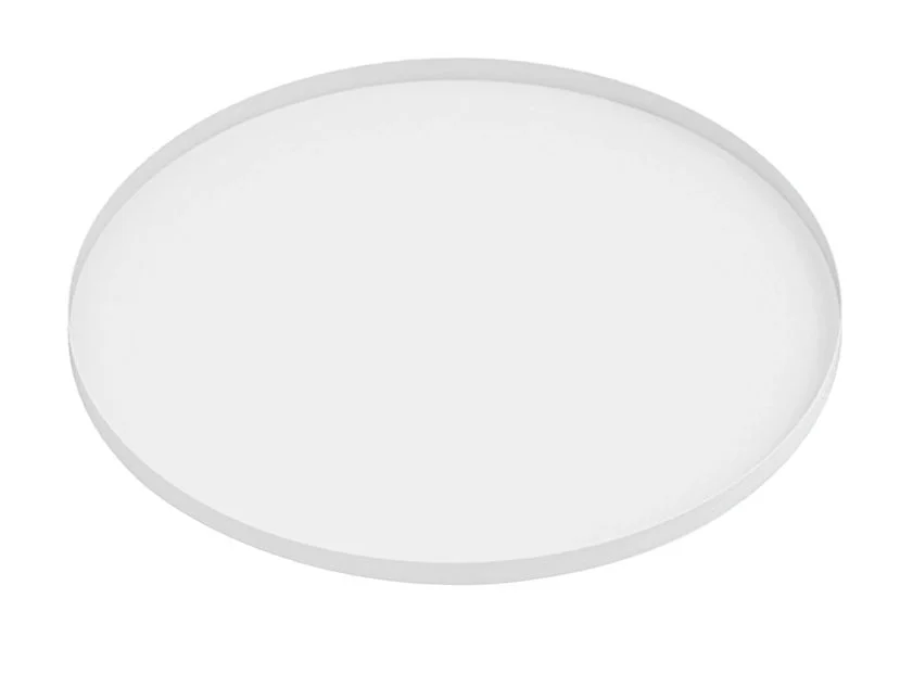 Dienblad Slunda wit metaal, rond en strak design voor tafel, dressoir of salontafel