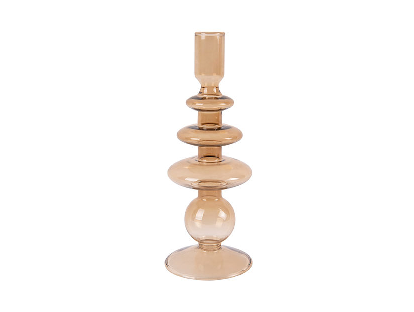 Kandelaar Belora Glas Bruin Ø9 cm