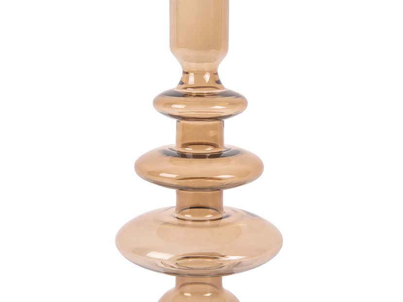 Kandelaar Belora Glas Bruin Ø9 cm - Afbeelding 3