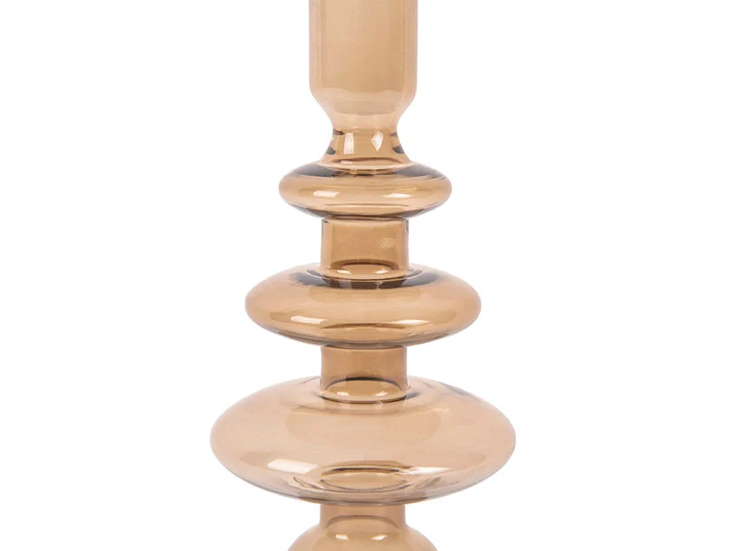 Kandelaar Belora Glas Bruin Ø9 cm - Afbeelding 3