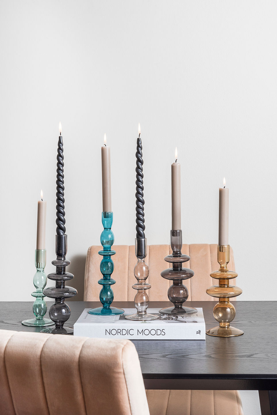 Kandelaar Belora Glas Bruin Ø9 cm - Afbeelding 6