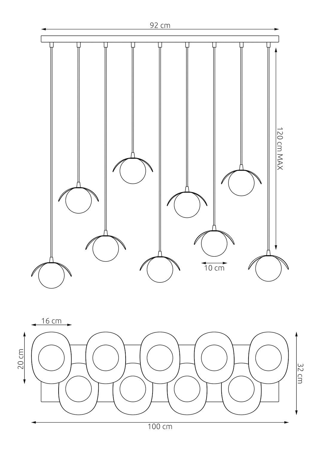 Hanglamp Rurnis Wit Ø10 cm - Afbeelding 5