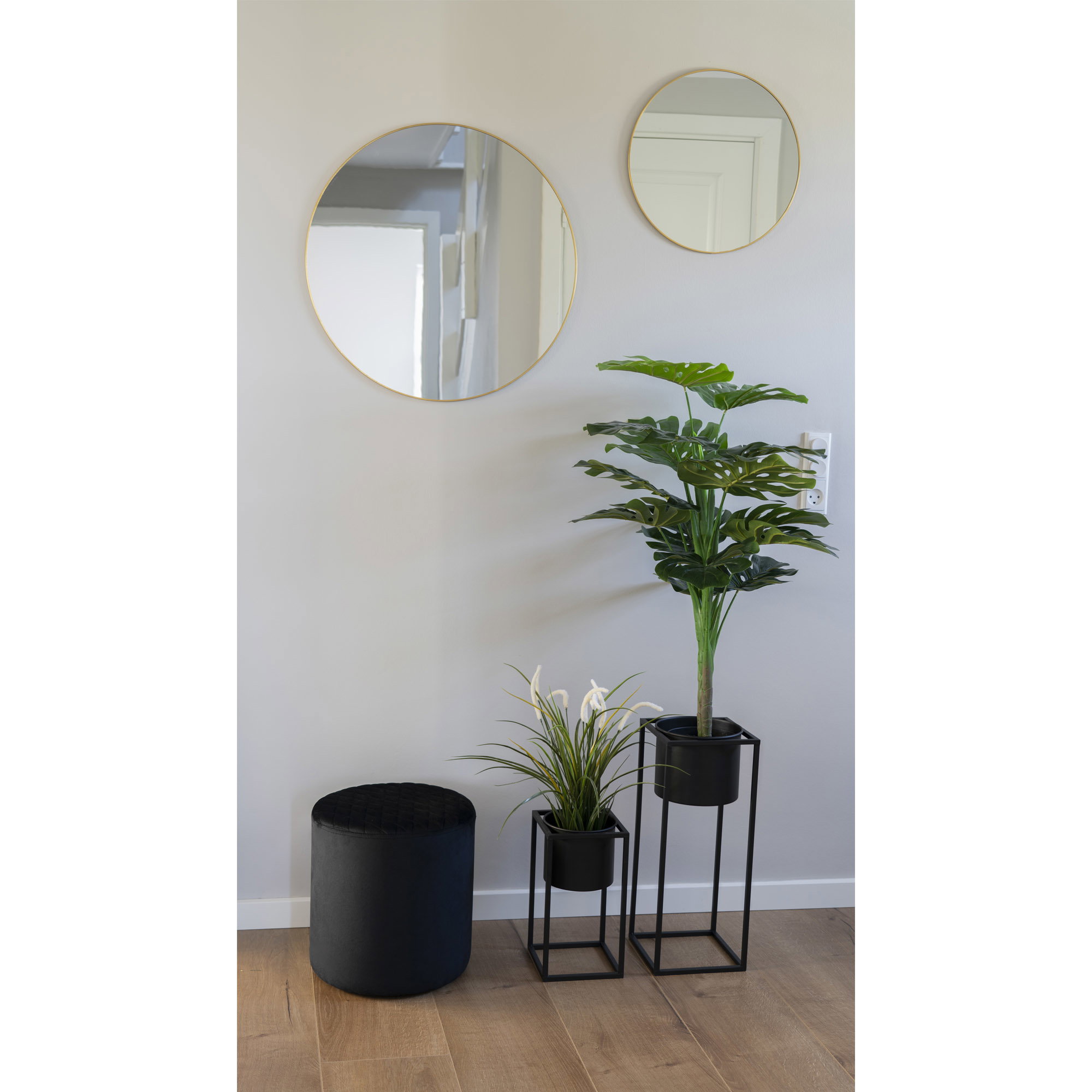 Bloempot Seetum Staal Zwart H31 cm - Set van 2 - Afbeelding 6