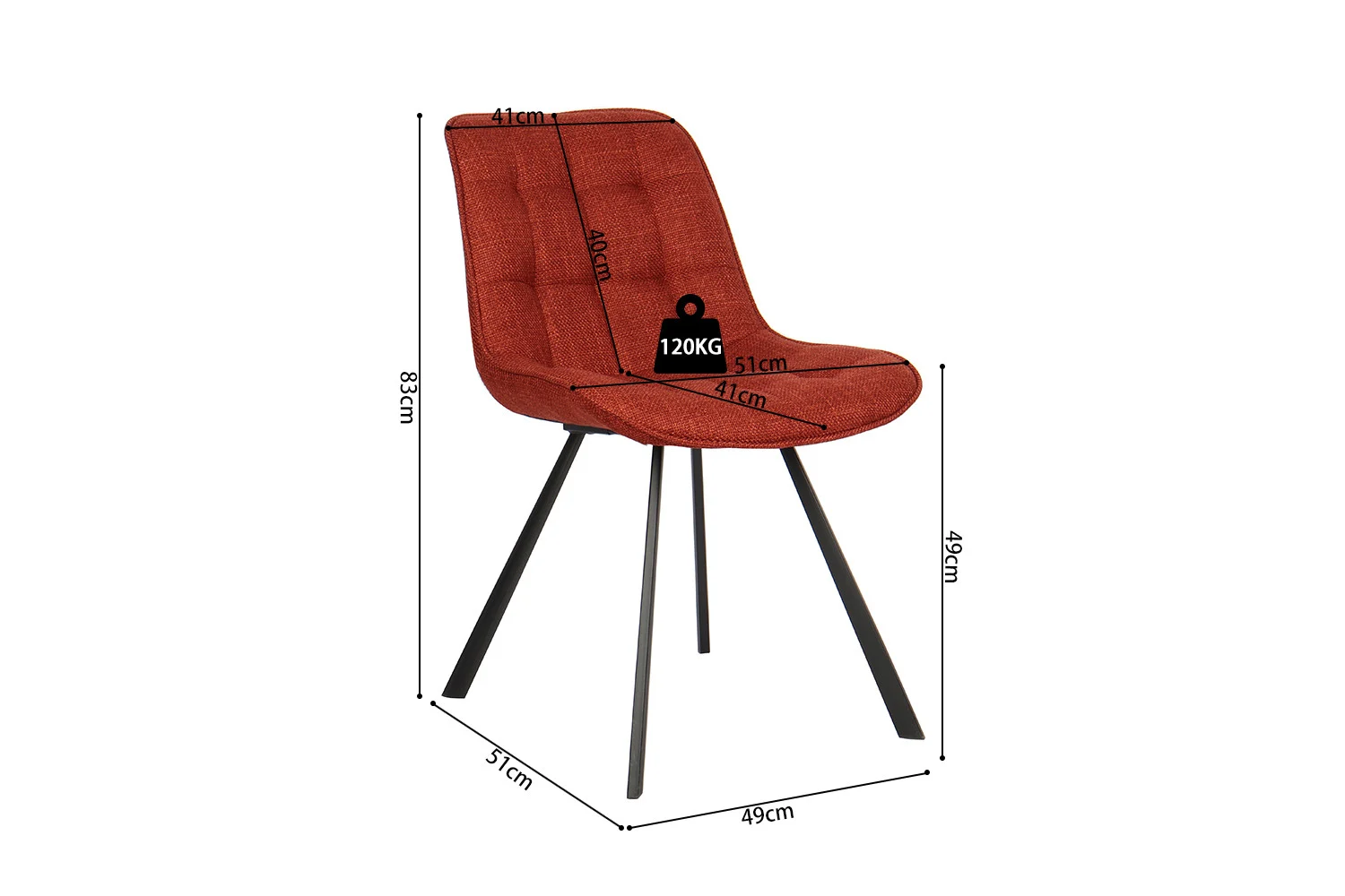 Stoel Faunnas Rood - Afbeelding 8