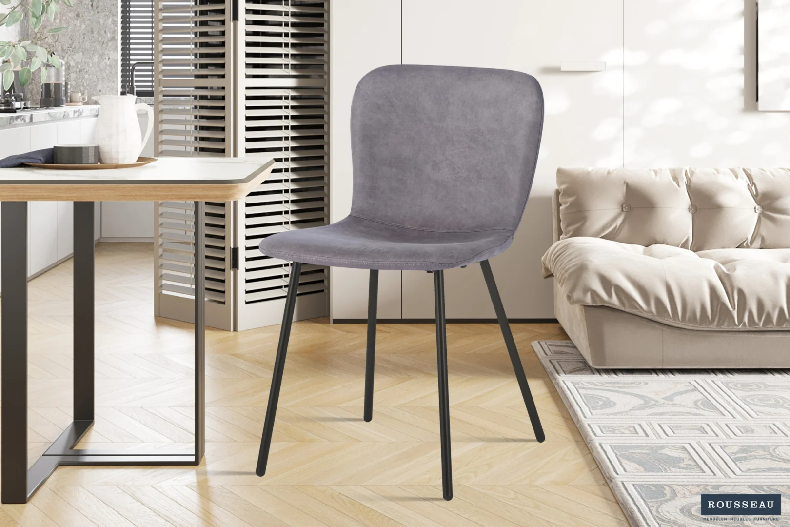 Stoel Grietira Taupe - Afbeelding 2