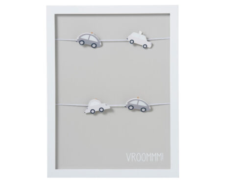 Fotolijst Braallino MDF grijs met vier klemmen en houten uitstraling, 42 x 32 cm, voor prints of foto’s