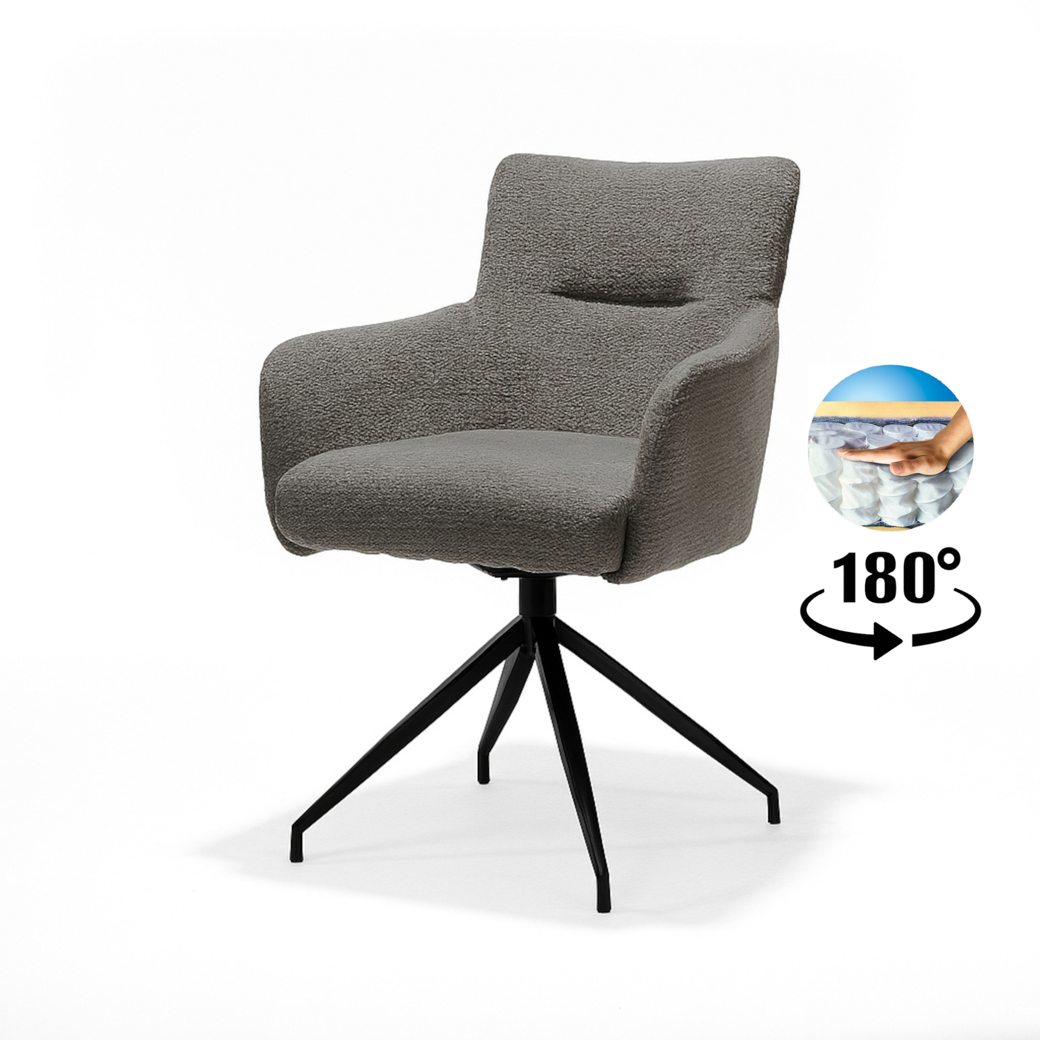 Fauteuil Dermund Antraciet