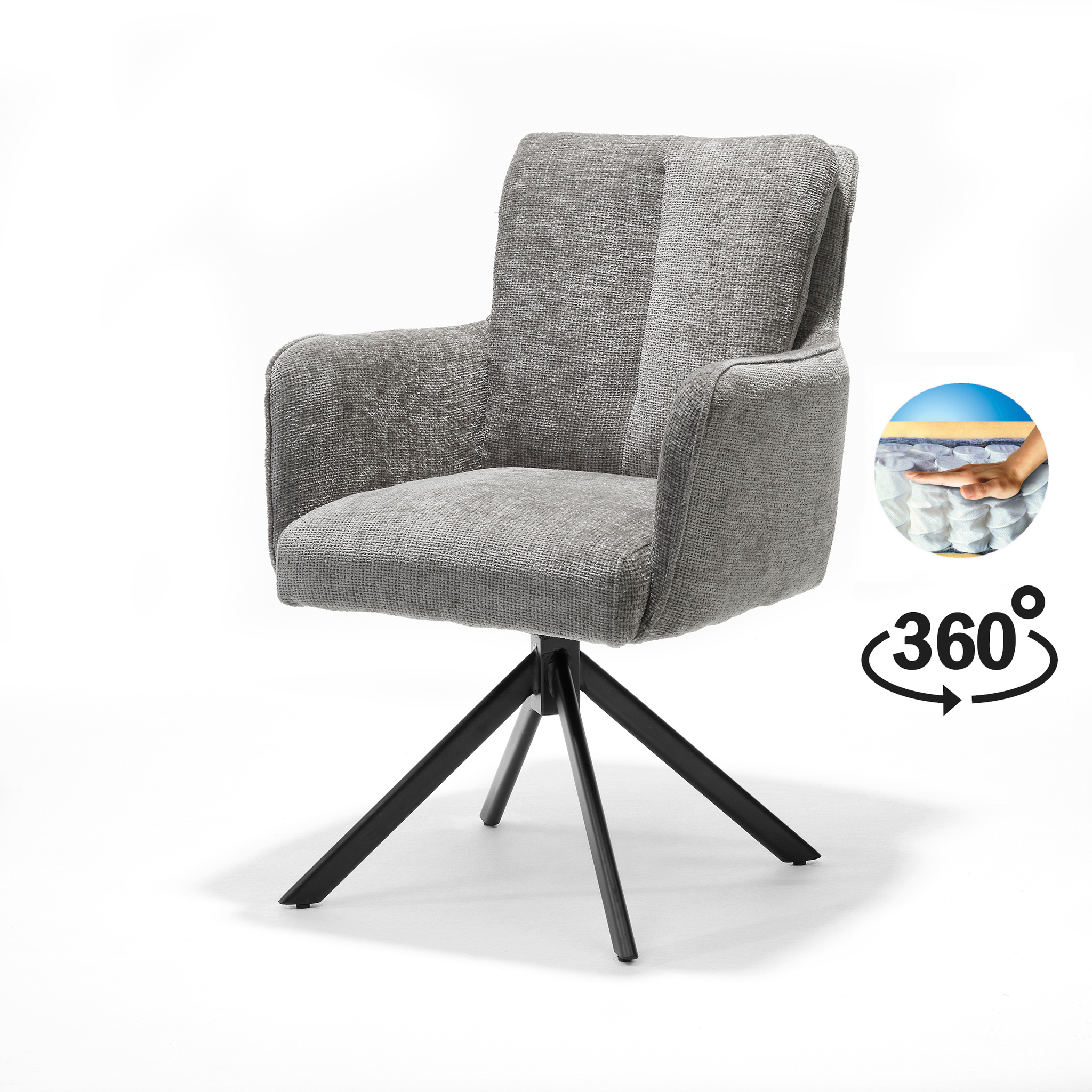 Fauteuil Skestira Zwart