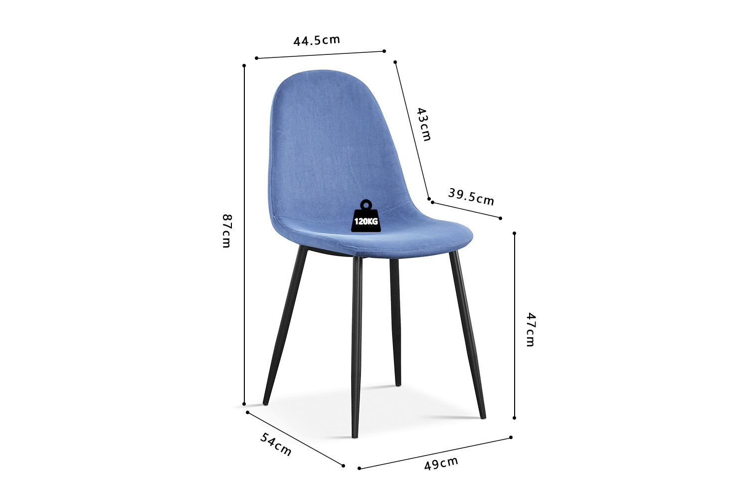 Stoel Braurnir Velvet - Afbeelding 6