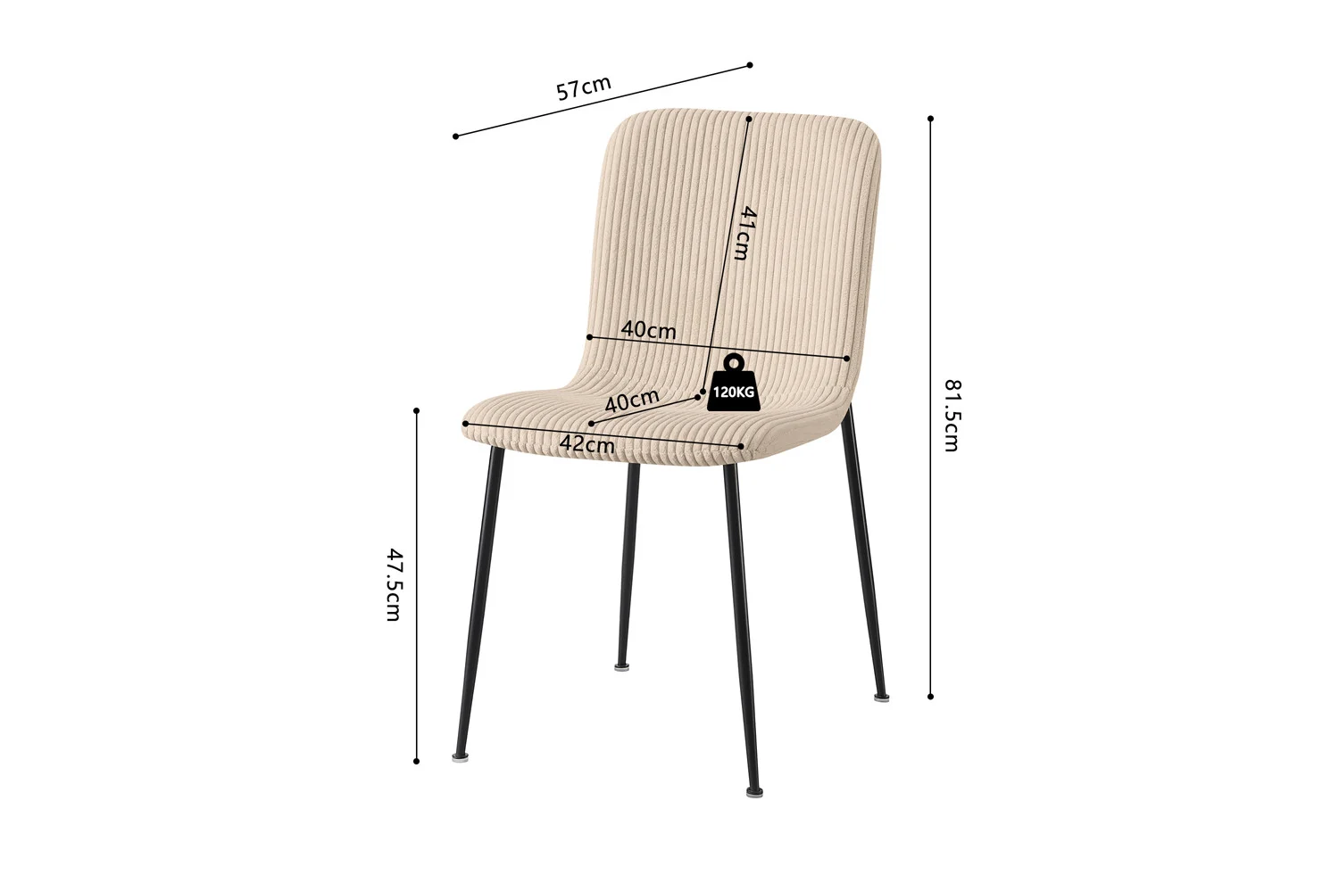 Stoel Deldona Beige - Afbeelding 9