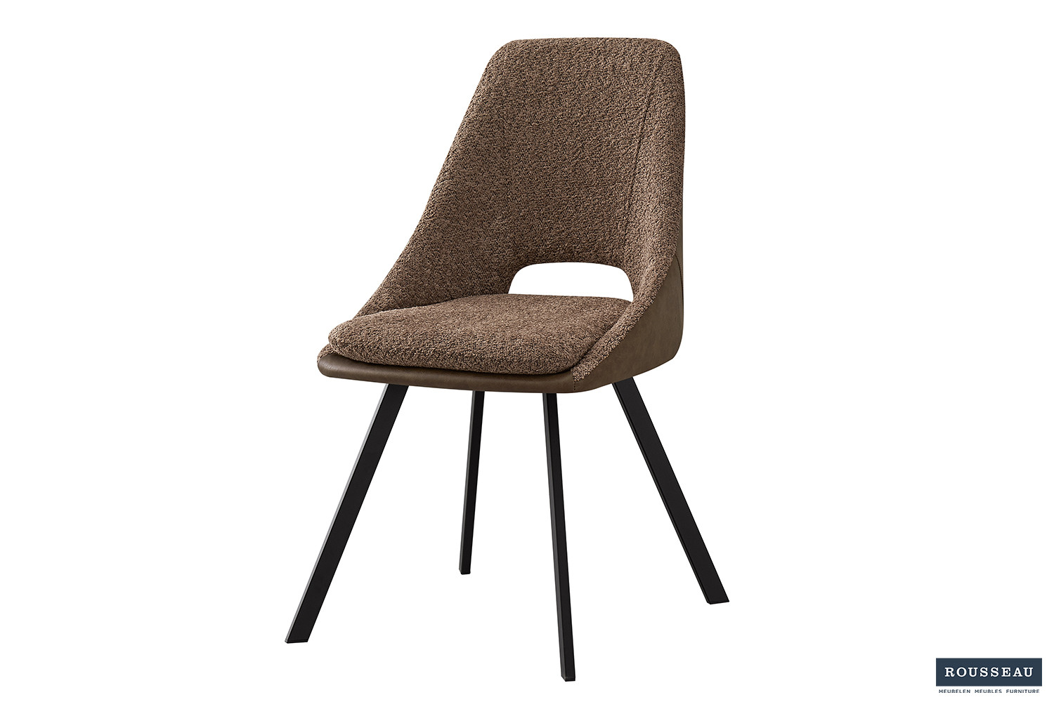 Stoel Geinura Bouclé Bruin - Afbeelding 4