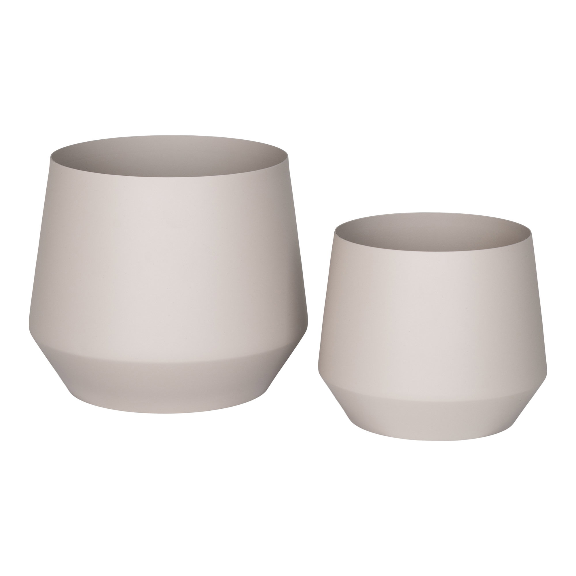 Bloempot Braurdos Staal Zand H16 cm - Set van 2