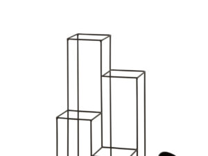 Bloempot Seekar Metaal Zwart H70 cm