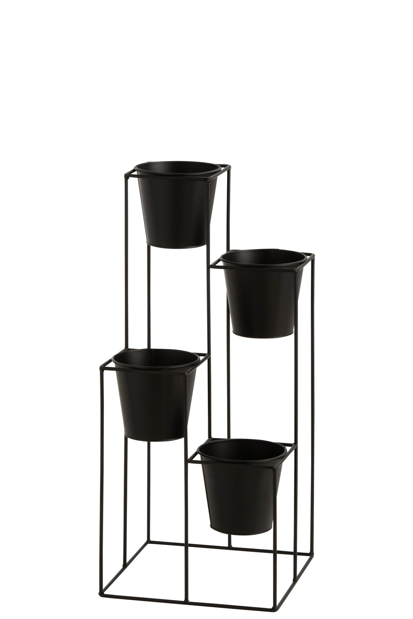 Bloempot Seekar Metaal Zwart H70 cm - Afbeelding 2