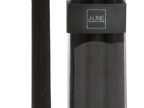 Zwarte Zeinnor opbergdoos met slank design, 24 cm hoog, in transparante verpakking met J-LINE label