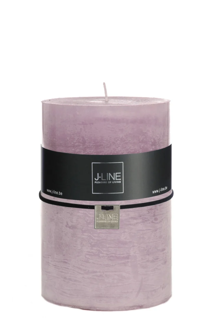 Kunstbloem Fleiltea Paars, compacte decoratieve kaars in zacht lila met J-LINE band en metalen sluiting
