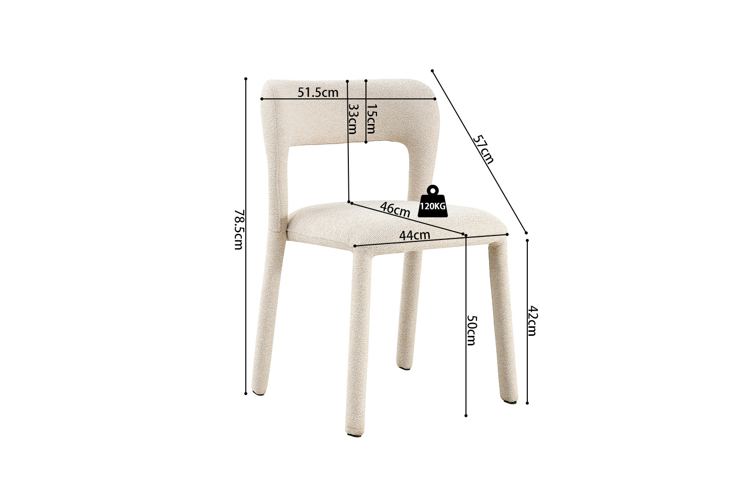 Stoel Tirmero Beige - Afbeelding 13