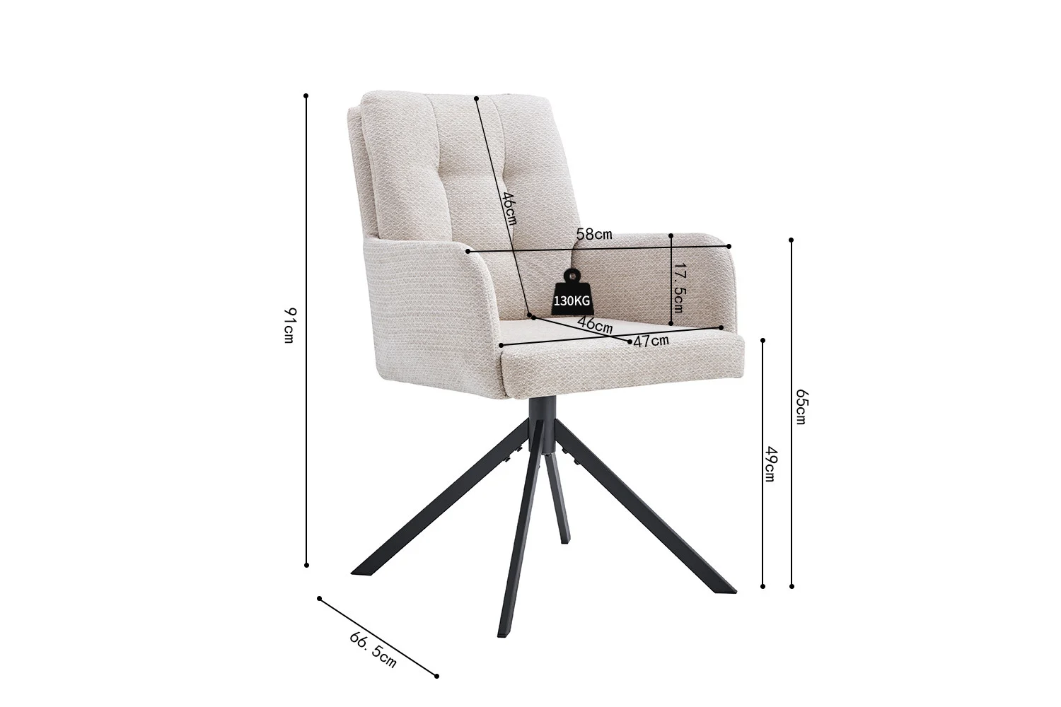 Stoel Trormine Beige - Afbeelding 9