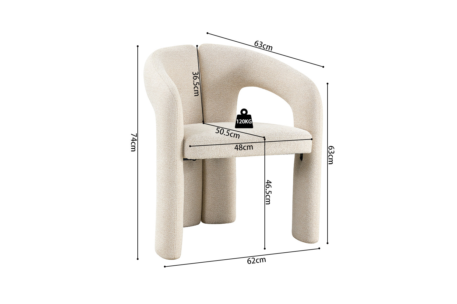 Stoel Zuidhorn Beige - Afbeelding 10