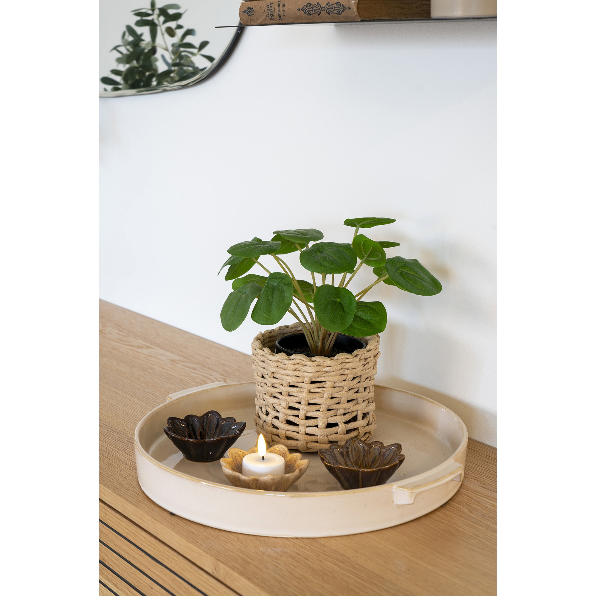 Kunstplant Faudira Kunststof Groen H14 cm - Afbeelding 3