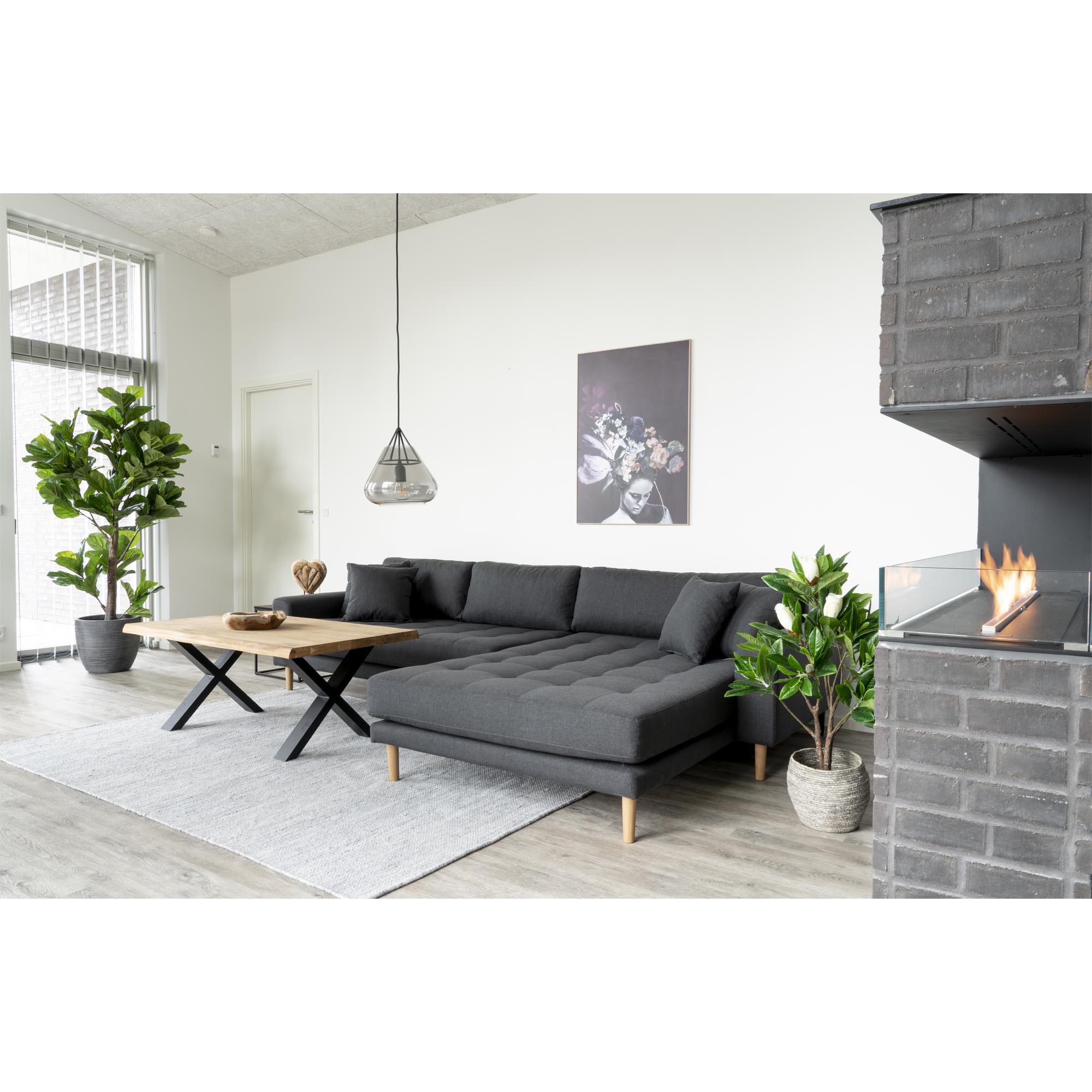 Kunstplant Fiennis Polyester Groen H190 cm - Afbeelding 5