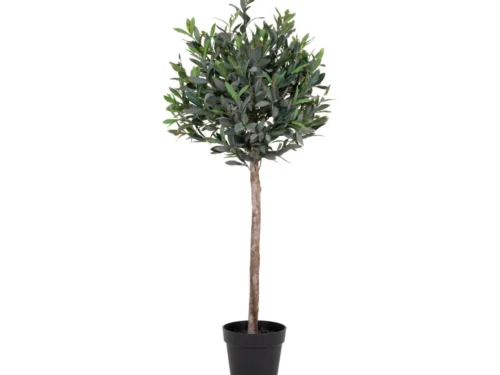 Woonaccessoire Taldund kunstboom groen, 120 cm, met realistische bladeren en zwarte pot