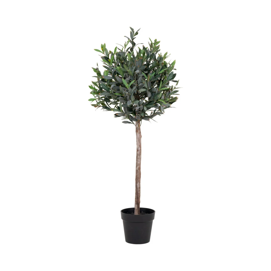 Woonaccessoire Taldund kunstboom groen, 120 cm, met realistische bladeren en zwarte pot