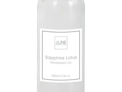 Transparante Geurolie Judea met saffier lotus geur in witte fles, 200 ml