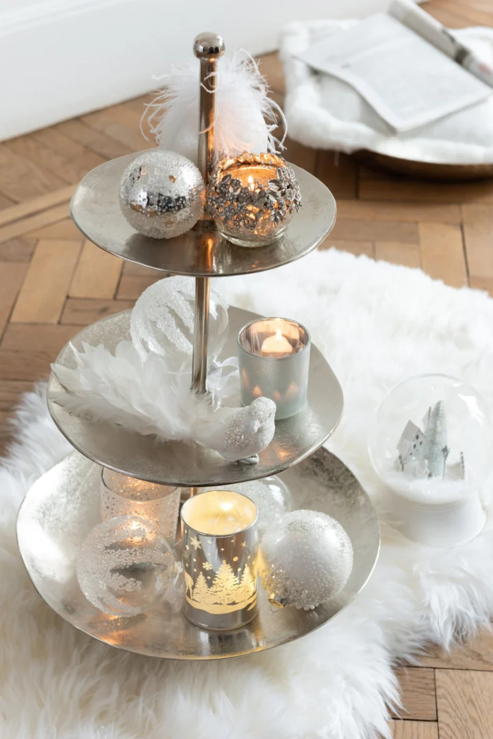 Kerstballen Rilon Glas Transparant - Set van 4 - Afbeelding 2