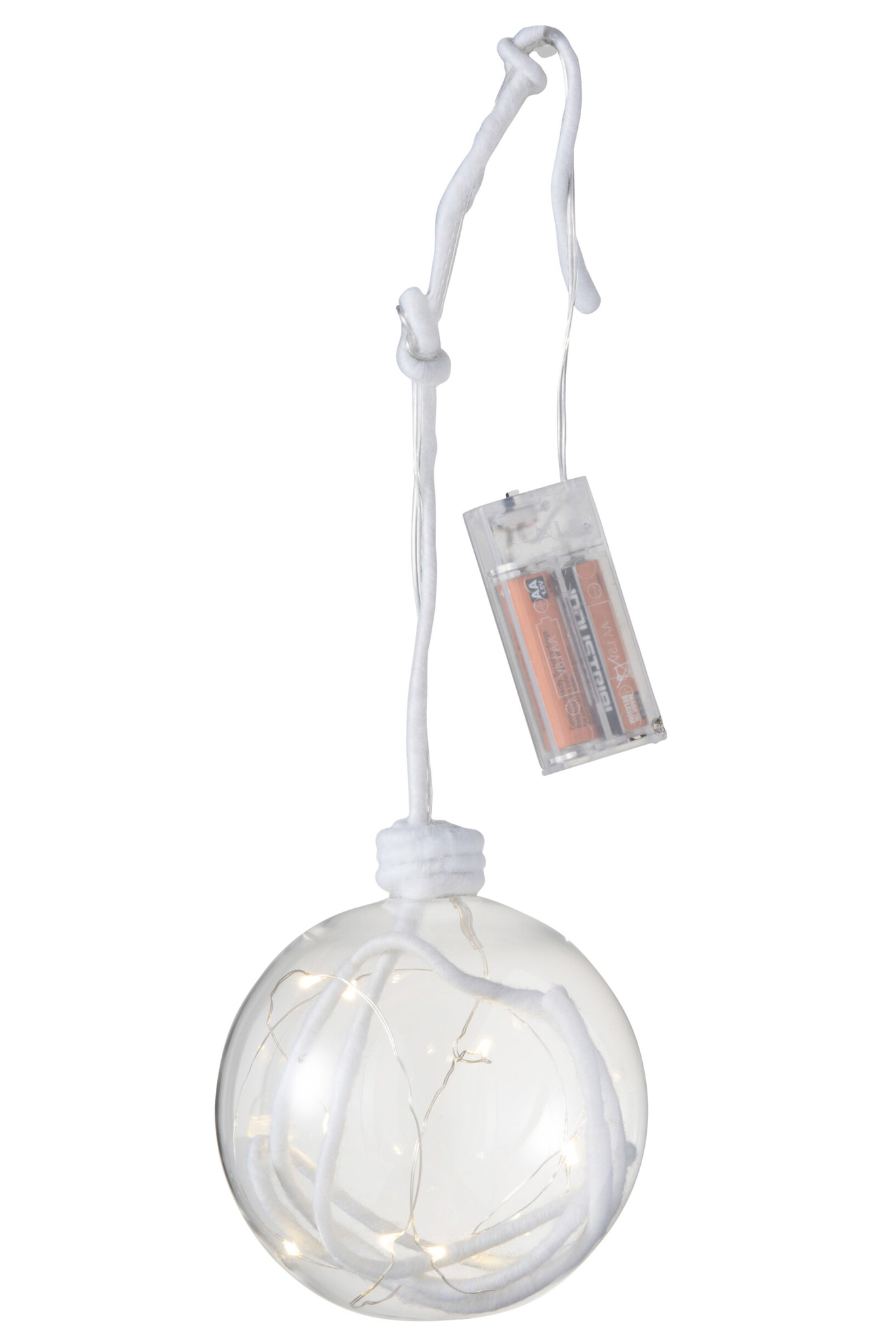 Kerstballen Curnin Glas Wit - Afbeelding 3
