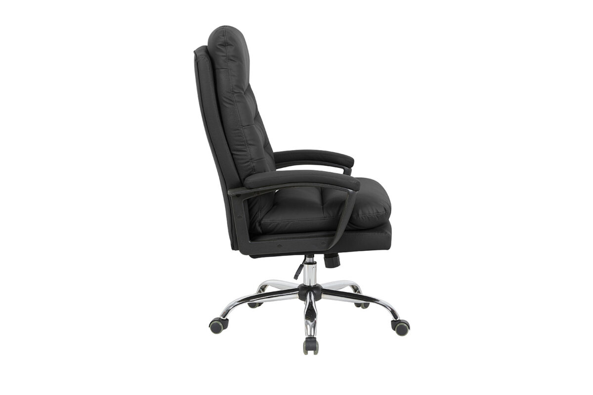 Bureaustoel Salzburg Met armleuning zwart kunstleer – foto 5