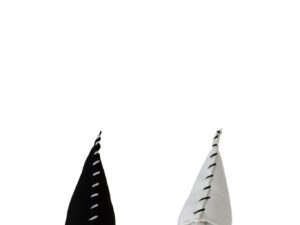 Decoratiefiguur Proori Textiel Wit H28 cm - Set van 2