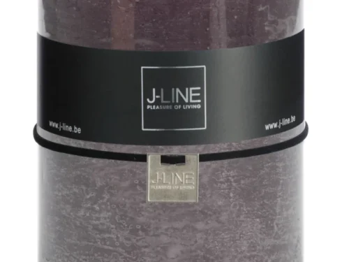 Grijze Cilinderkaars Cieskona met rustieke structuur en strak, modern design van J-Line
