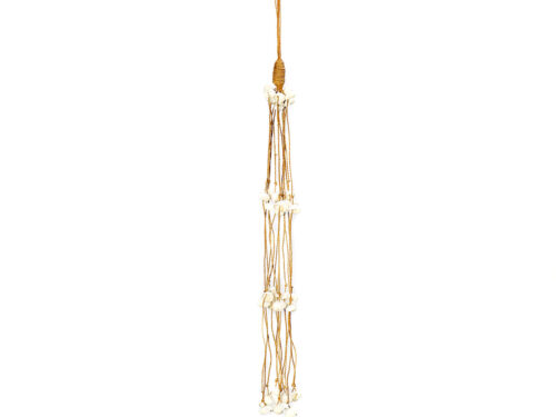 Triensino Wit schelpen wanddecoratie met smal, hoog boho ontwerp en luchtige uitstraling