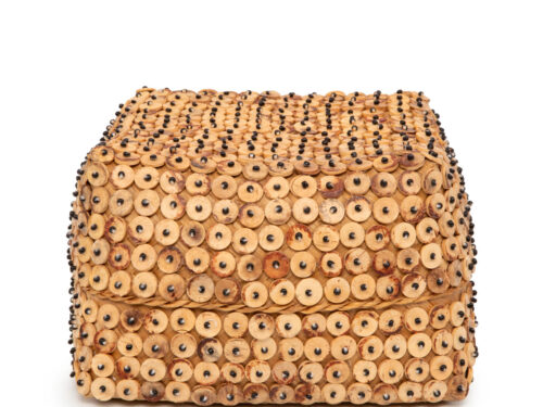 Mand Ciltone Bamboe Bruin, handgemaakte opbergmand met natuurlijke textuur en bruine afwerking