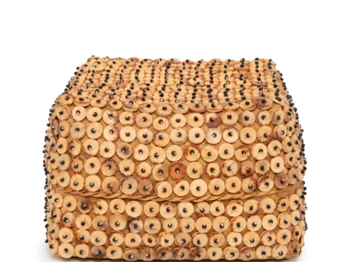 Mand Ciltone Bamboe Bruin, handgemaakte opbergmand met natuurlijke textuur en bruine afwerking