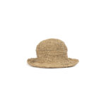 Decoratie Keilvor van naturel zeegras, ronde handgevlochten woonaccessoire met brede rand