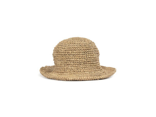 Decoratie Keilvor van naturel zeegras, ronde handgevlochten woonaccessoire met brede rand