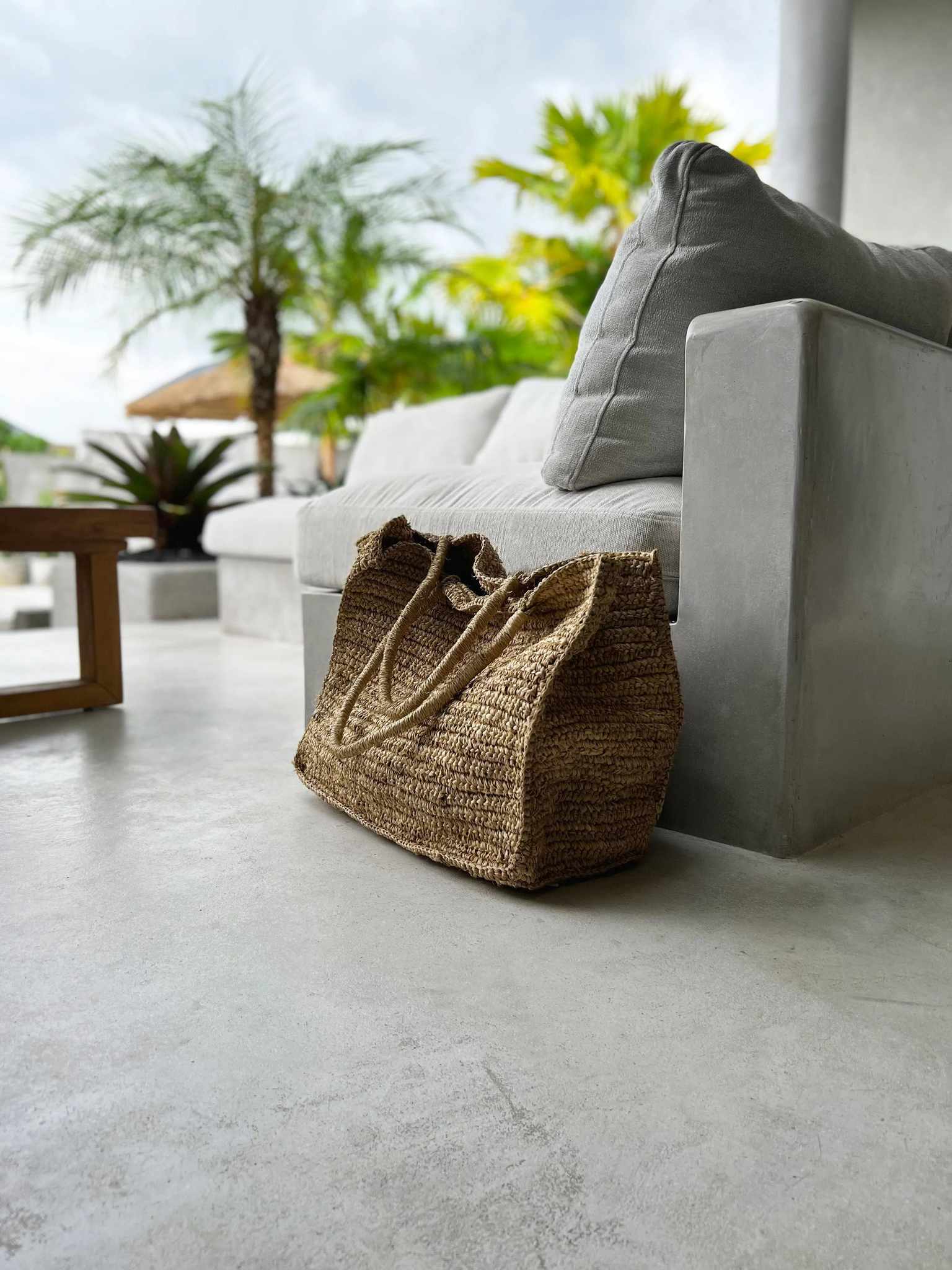 Tas Skiessak Raffia Naturel - Afbeelding 2