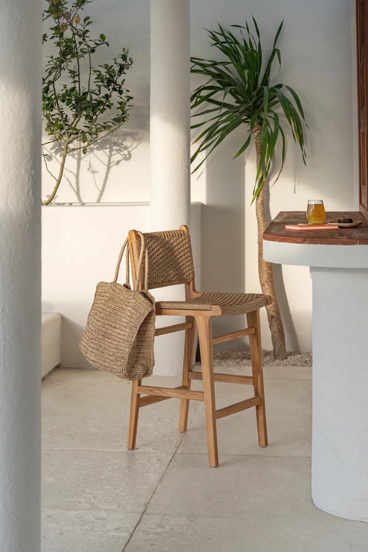 Tas Skiessak Raffia Naturel - Afbeelding 7