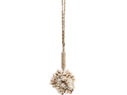 Deurhanger Kaassoro Naturel van schelpen, handgemaakt, naturel en bohemian hangdecoratie