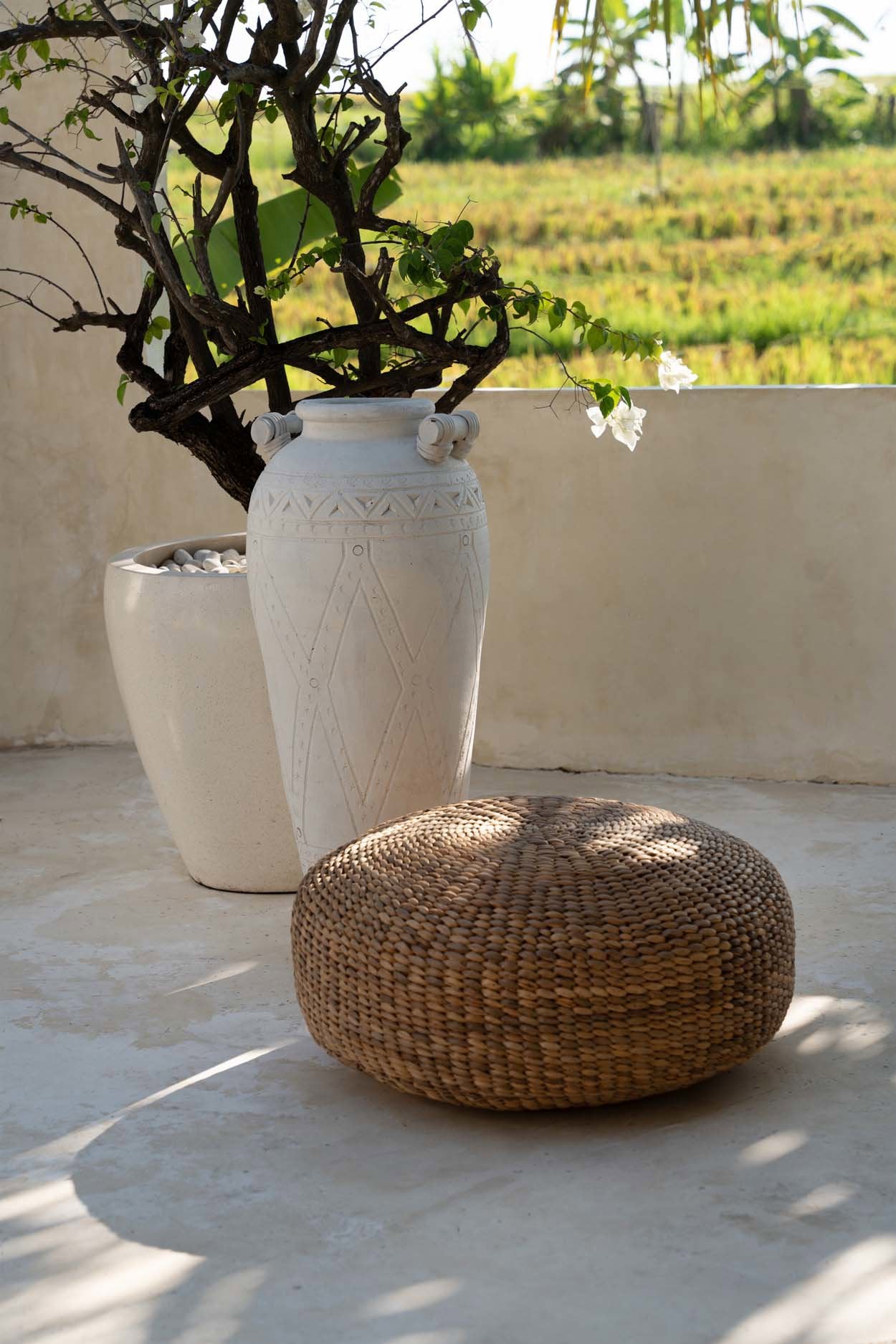 Poef Bridond Waterhyacint Naturel - Afbeelding 2