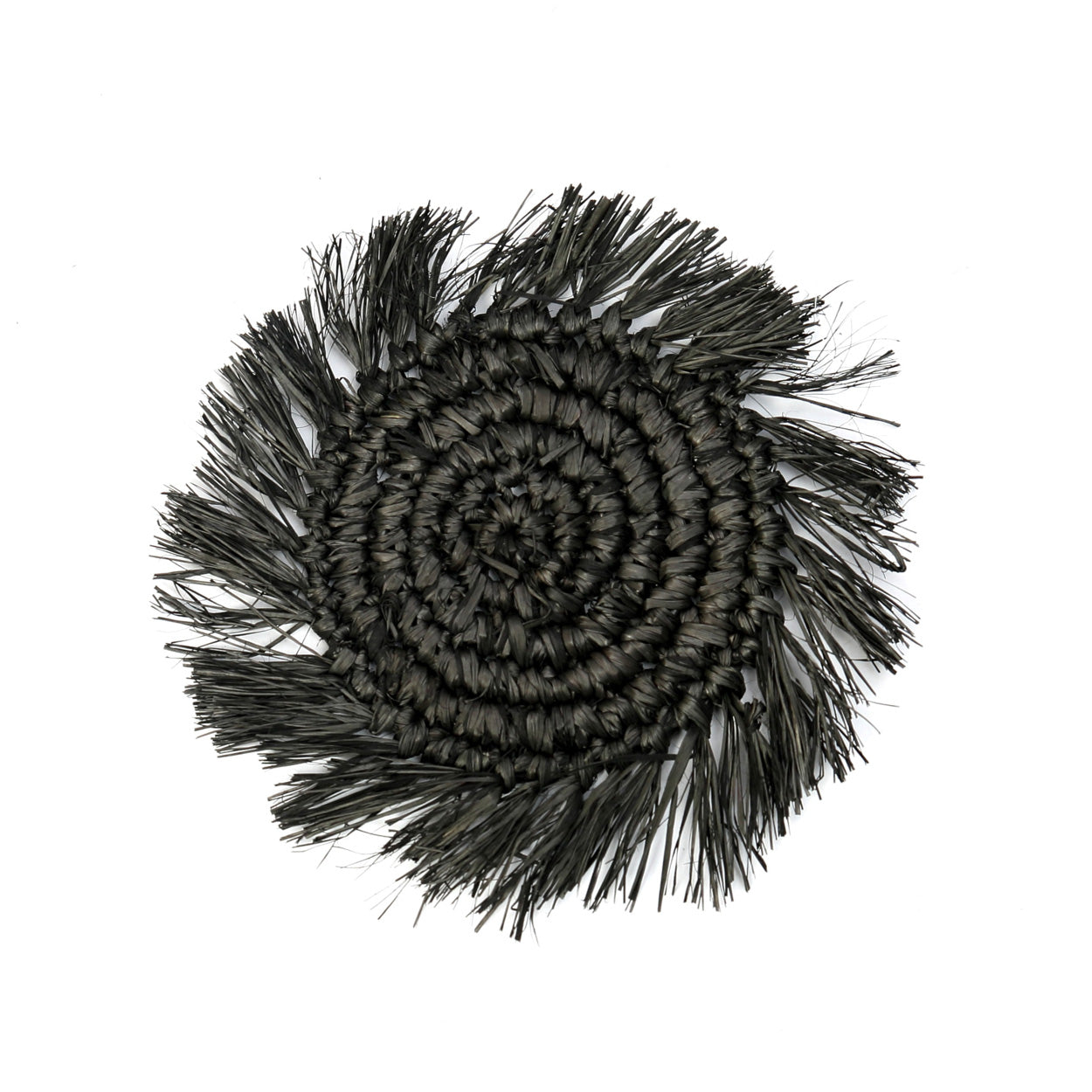 Onderzetter Kloonnel Raffia Zwart