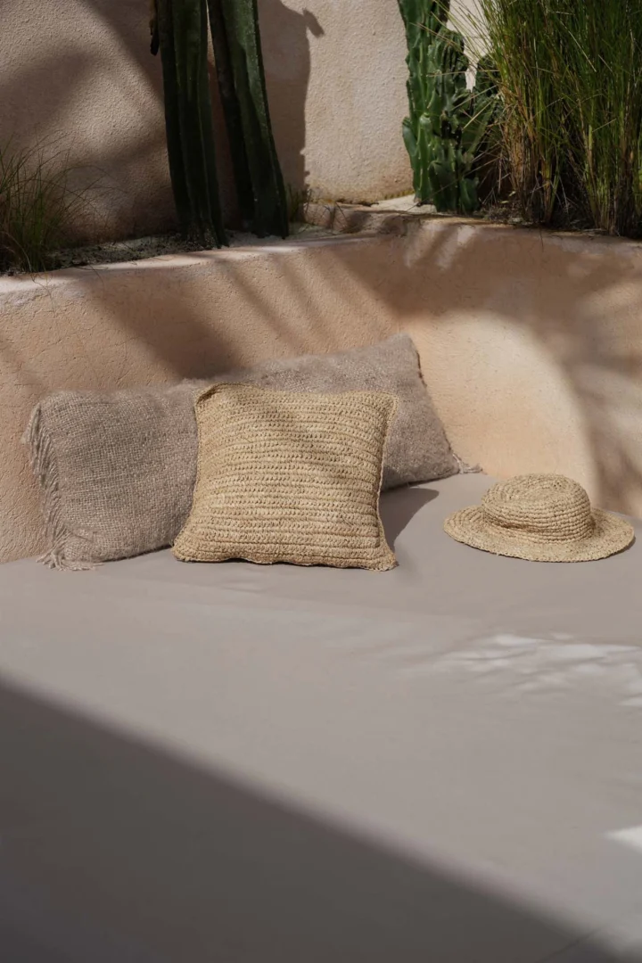Kussenhoes Kleilvon Naturel 40x40 cm - Afbeelding 4