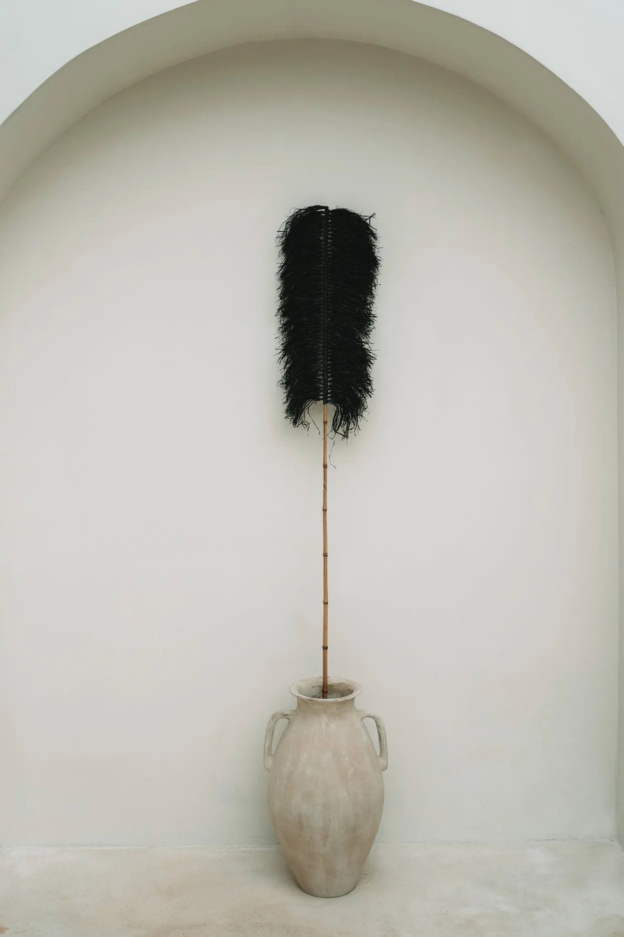 Kunstbloem Poodel Raffia Zwart - Afbeelding 3