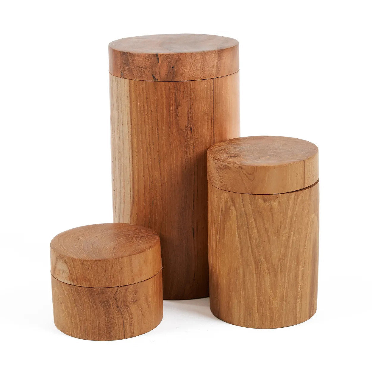 Teakwortelpot Portland Teak Naturel H12 cm - Afbeelding 8