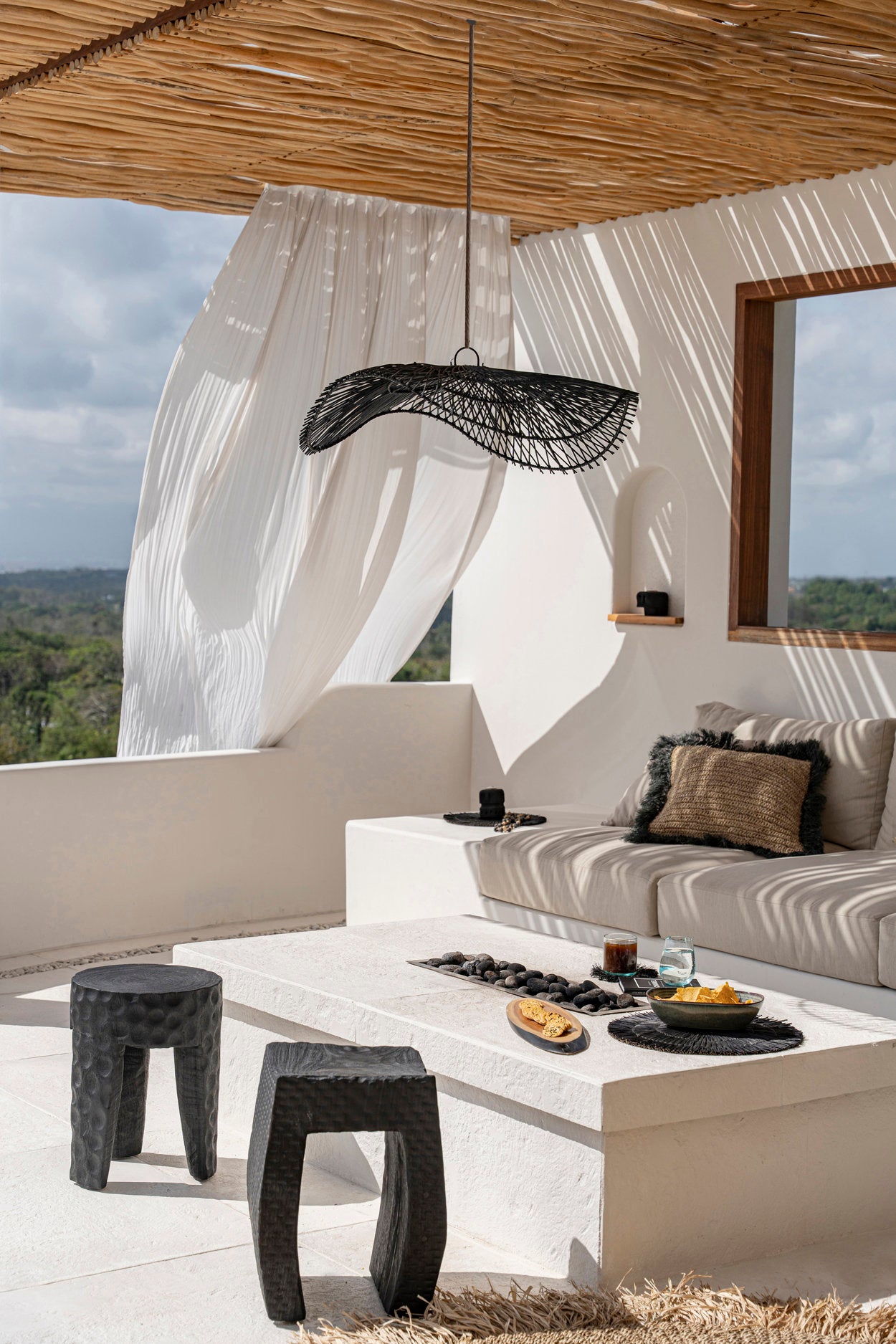 Decoratiehanger Ceessas Rotan Zwart - Afbeelding 2
