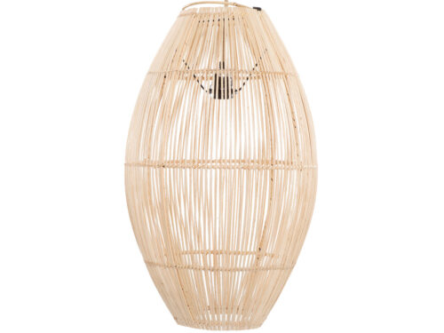 Hanglamp Seeronte Rotan, naturelle open rotan hanglamp met luchtige structuur