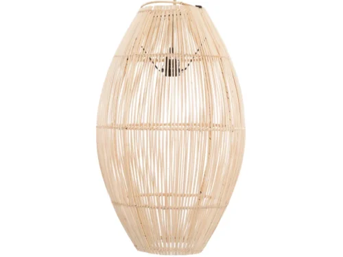 Hanglamp Seeronte Rotan, naturelle open rotan hanglamp met luchtige structuur