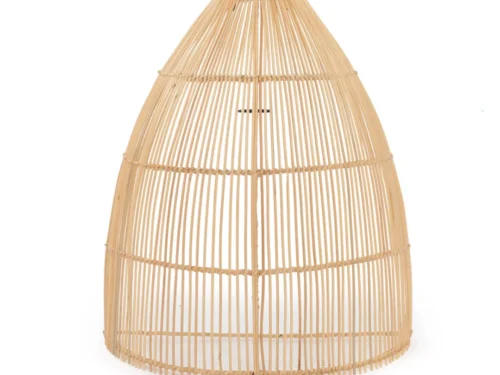 Wandlamp Foordak Rotan met naturel gevlochten conisch scherm voor warme sfeer